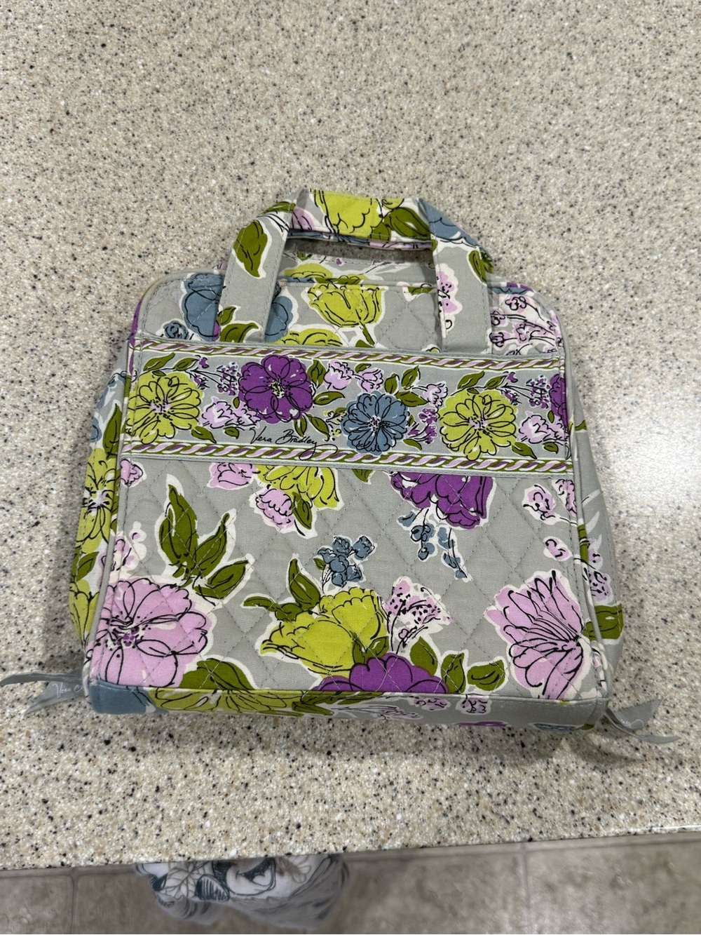Vera Bradley Purple Geometric Zip Travel Organizer